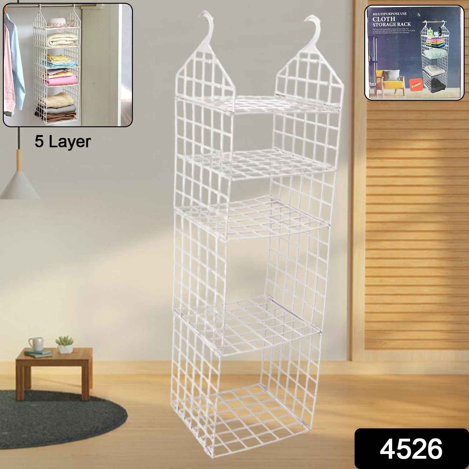Folding Clothes Hanger – 5-Layer Space Saver Rack | Organivo