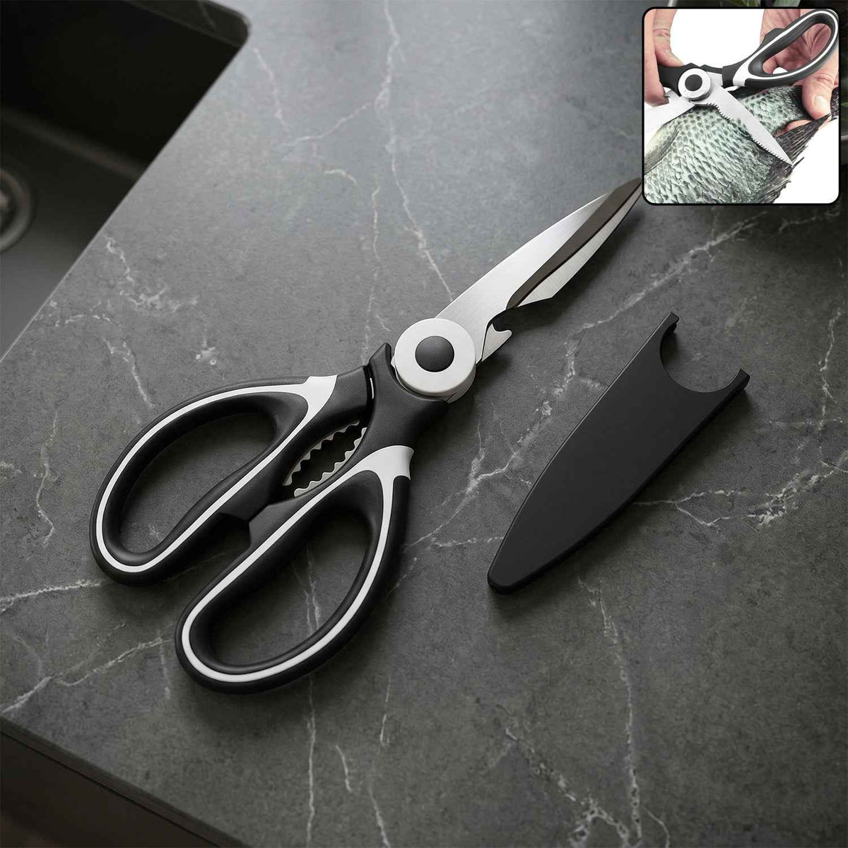 3 in 1 Kitchen Scissors Ð Sharp & Versatile for Home & Kitchen