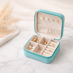 Portable Mini earrings jewellery box - Blue (2008)