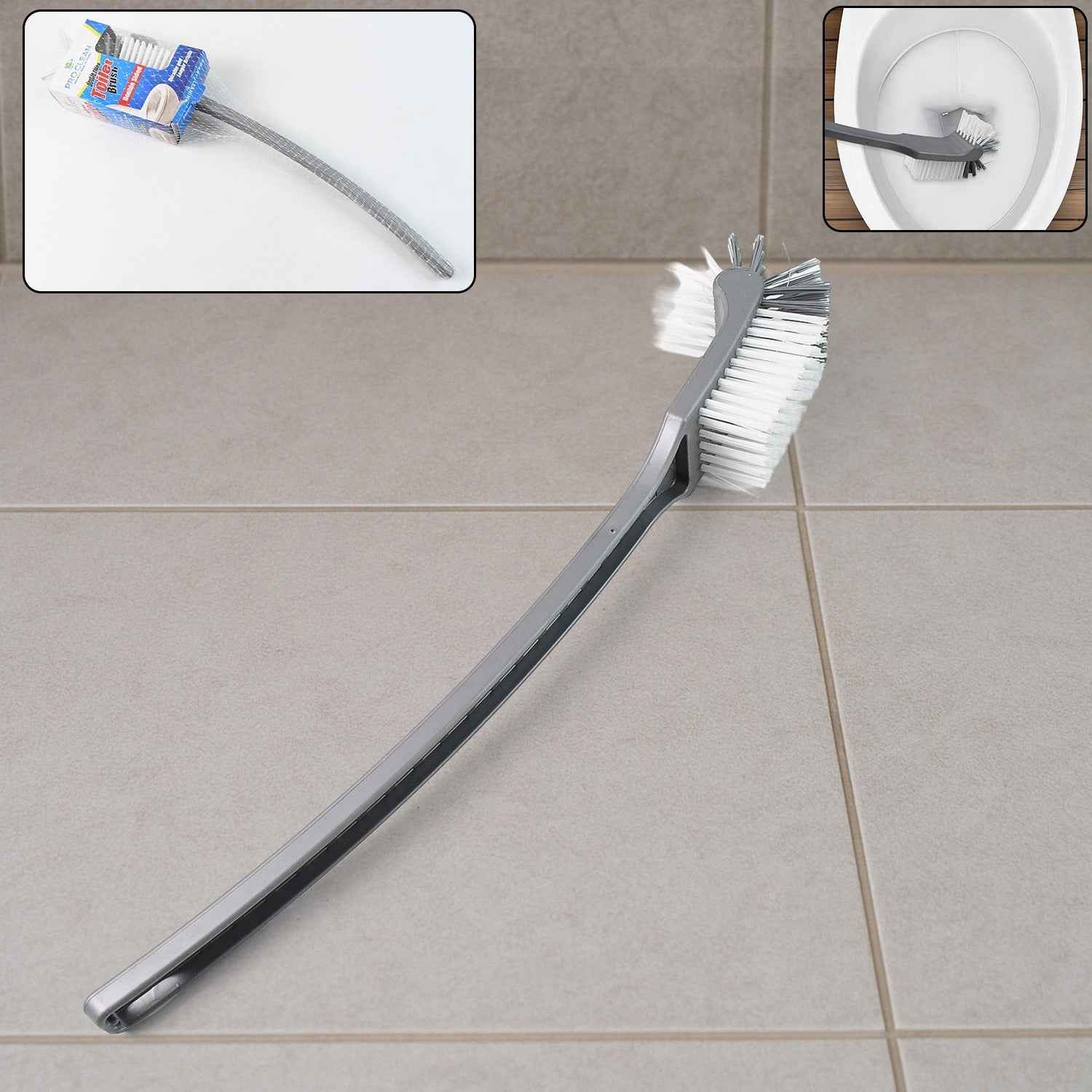 Long Handle Toilet Brush – Ergonomic Deep Cleaning Tool (1 Pc)