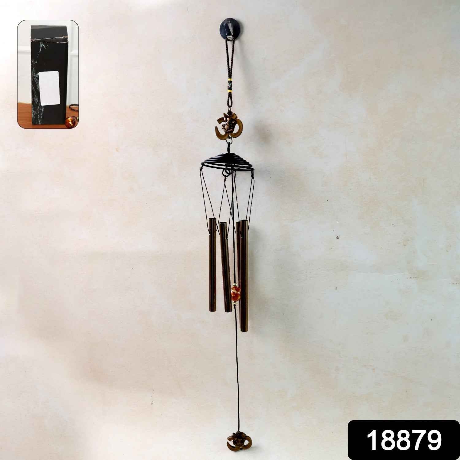 Metal Wind Chime with Om Symbol – Peaceful Spiritual Decor