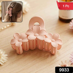 Large Plastic Hair Clip Ð Elegant Flower Design for Women