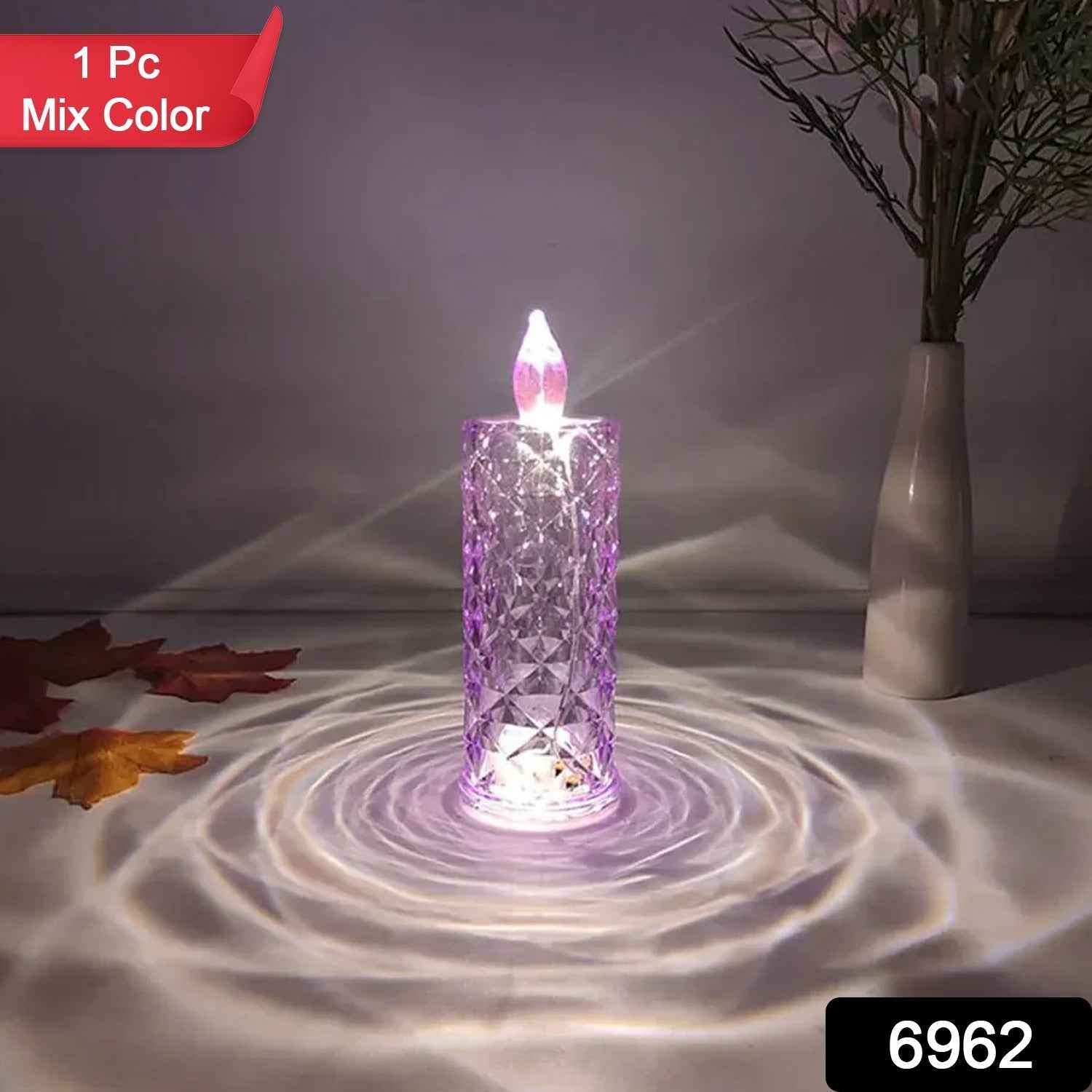 Crystal Candlelight – Multicolor Decorative Candle for Diwali | Styleva