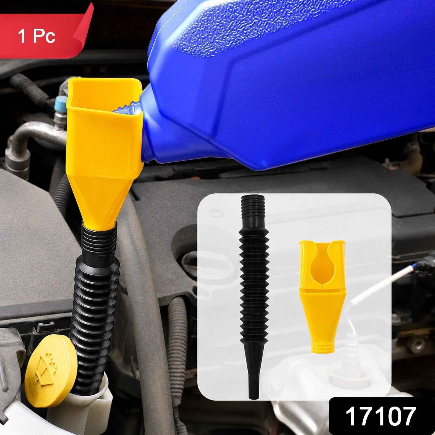 Flexible Plastic Funnel – Spill-Free Car Oil Fuel Filling