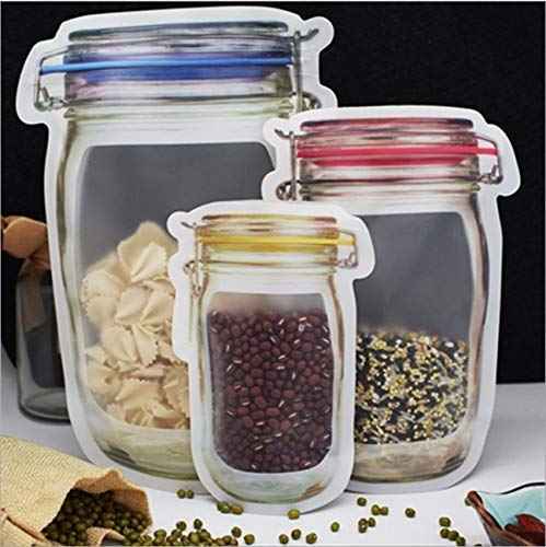 Jar-Shaped Stand-Up Pouch (3-Pack) – Airtight Storage | Tidy Table