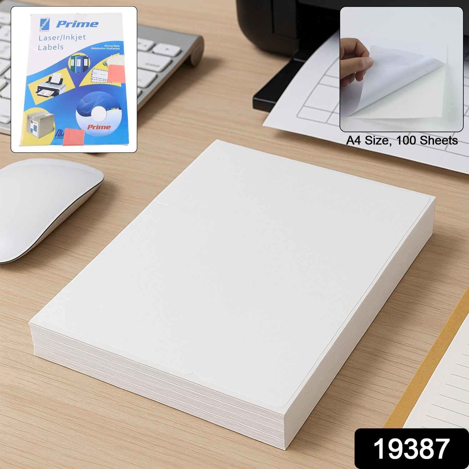 A4 Self-Adhesive Printable Label Sheets – 100 White Sheets