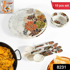 Plastic Dinner Set – 18-Piece Microwave & Dishwasher Safe | Jiaqi