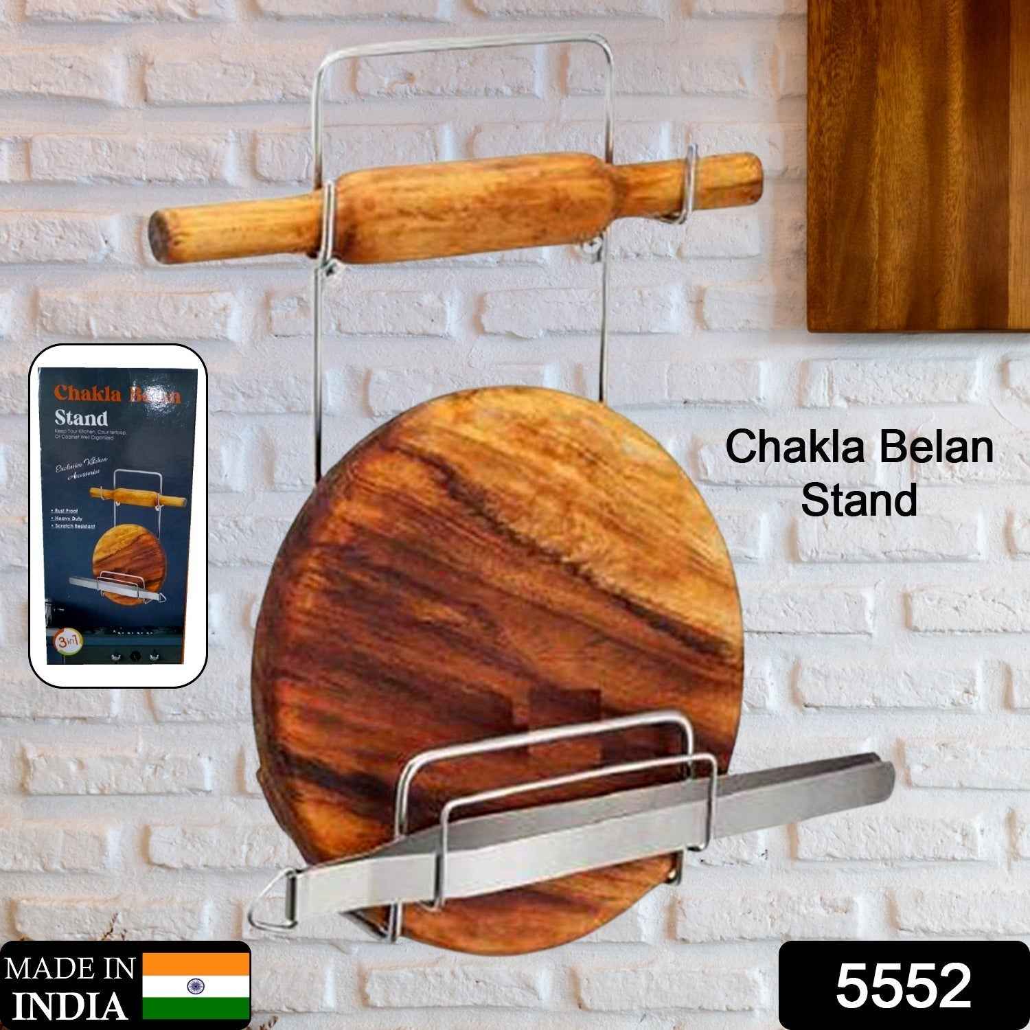 Stainless Steel Chakla Belan Chimta Stand – Kitchen Organizer | CookAura