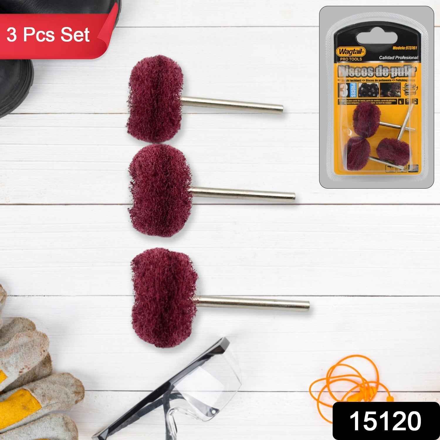 Abrasive Buffing Wheel Set Ð For Rust Removal & Polishing