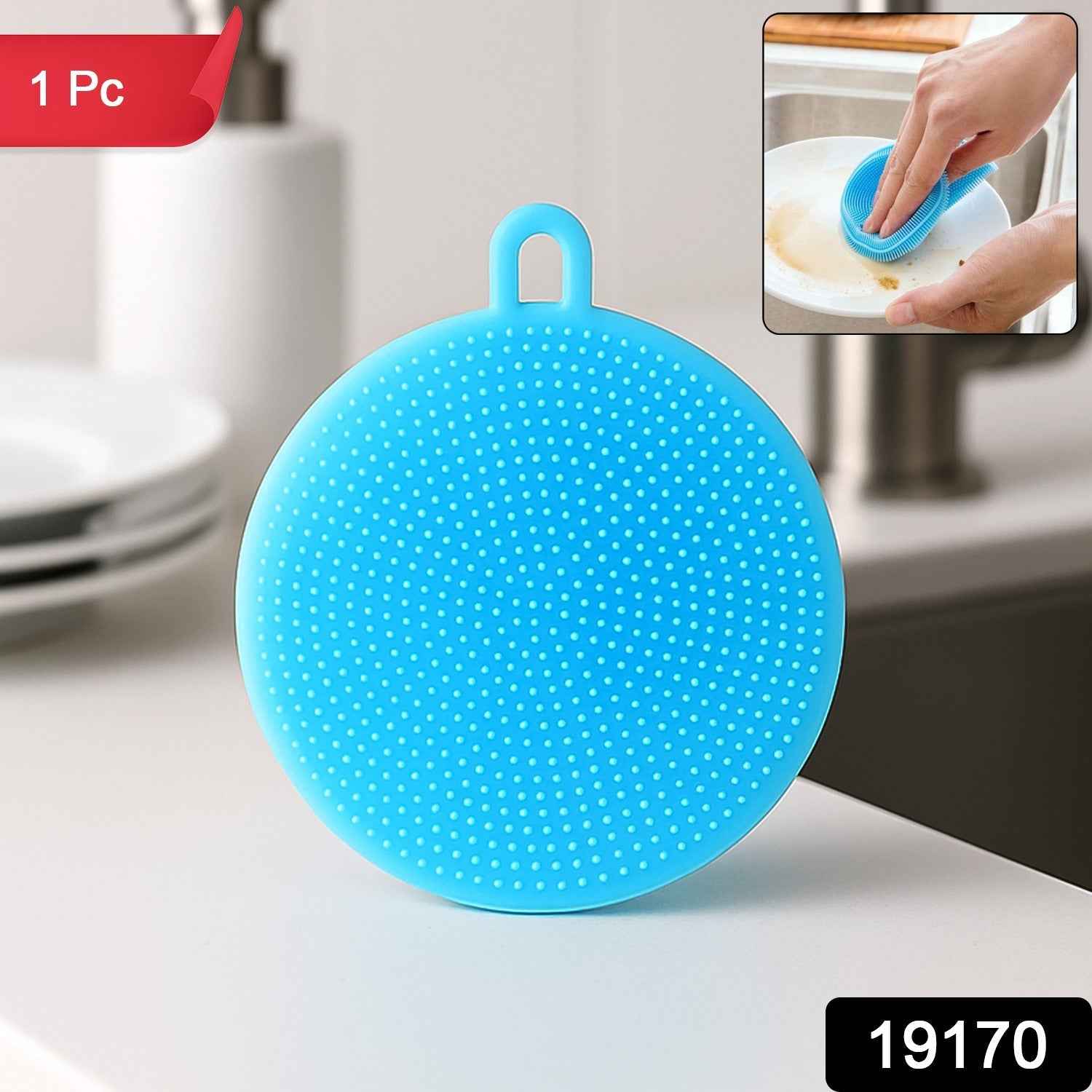 Silicone Dish Scrubber – Heat Resistant, Mildew Free Cleaning Tool