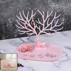 Jewelry Organizer Stand Ð Elegant Tree-Shaped Deer Design for Your Accessories