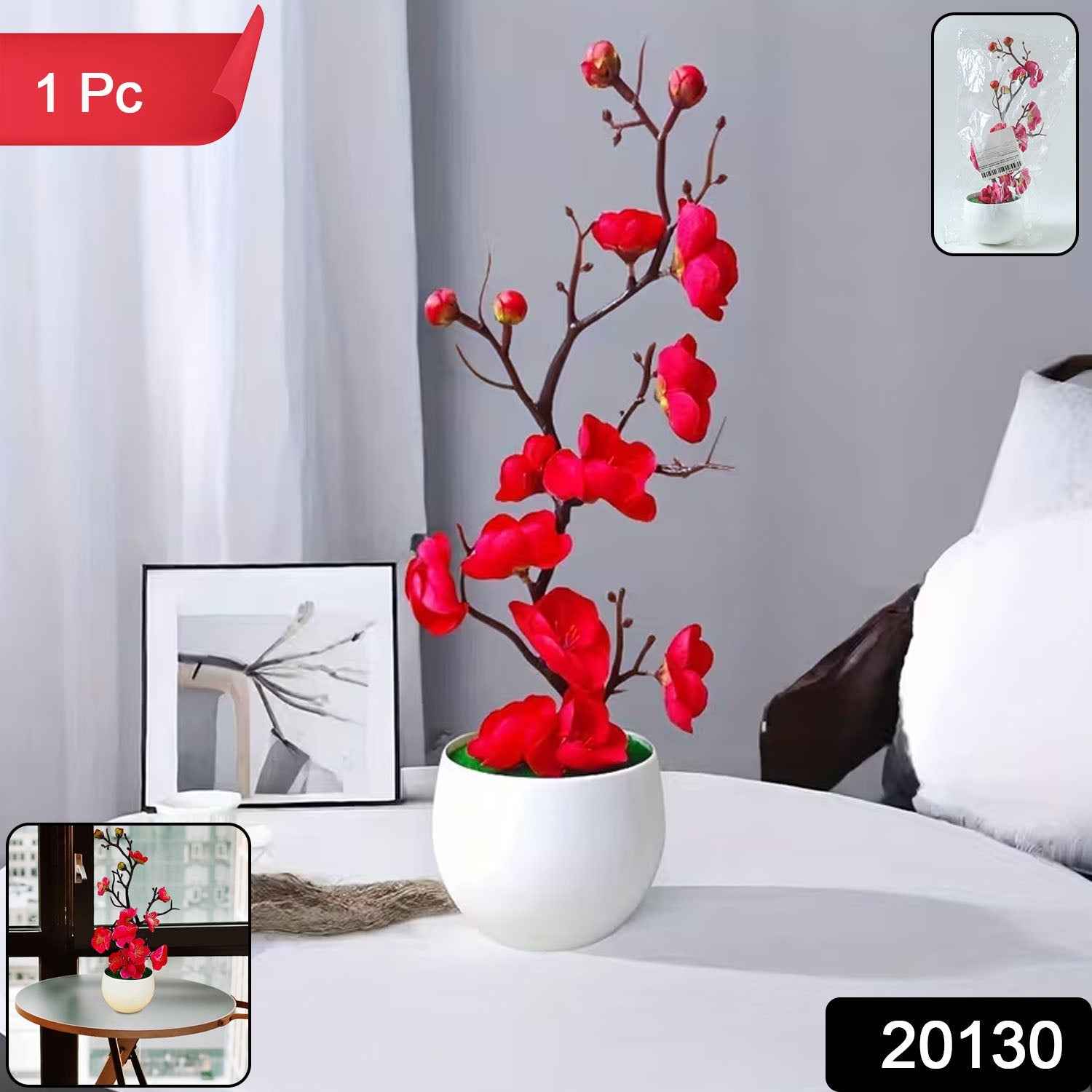 Artificial Flower Pot Plant – Realistic Maintenance-Free Decor