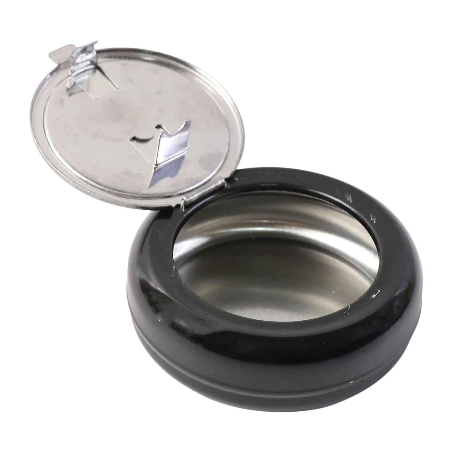 Round Smokeless Ashtray with Lid – Windproof & Easy Clean