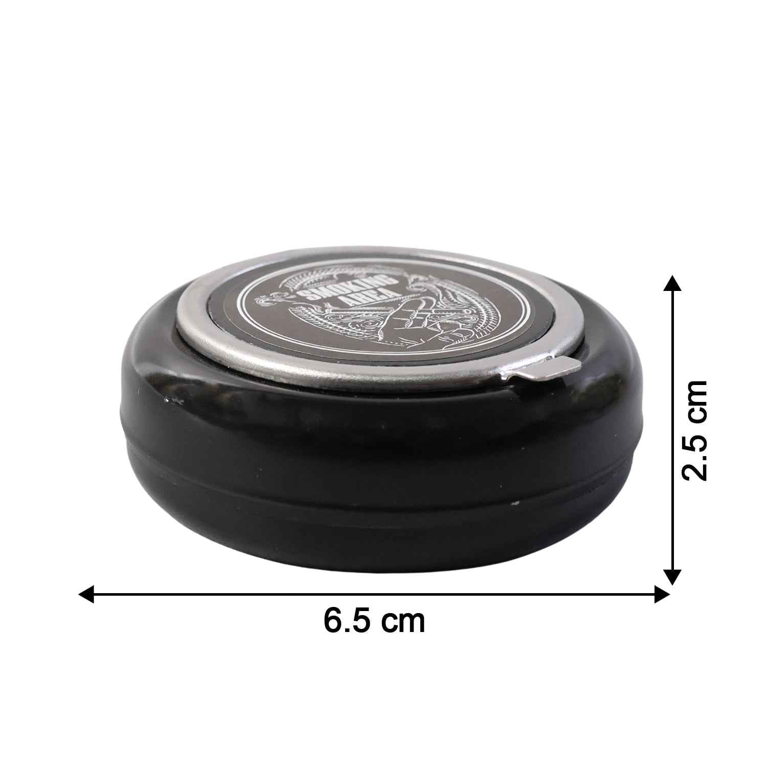 Round Smokeless Ashtray with Lid – Windproof & Easy Clean
