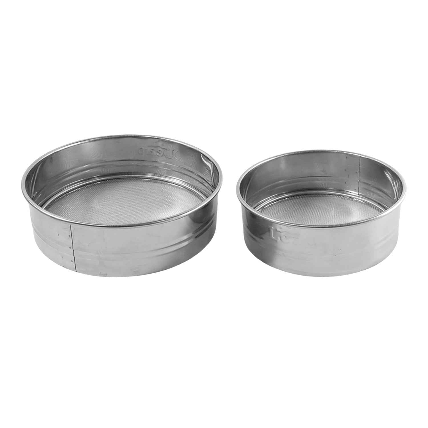 Stainless Steel Atta Chalni Sieve Set – Fine Mesh 2 Pc
