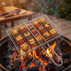 Stainless Steel BBQ Grill Mesh Ð Foldable & Durable for Outdoor Cooking