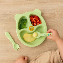 Kids Mealtime Feeding Set – 4-Piece BPA-Free Durable Plate & Spoon Set