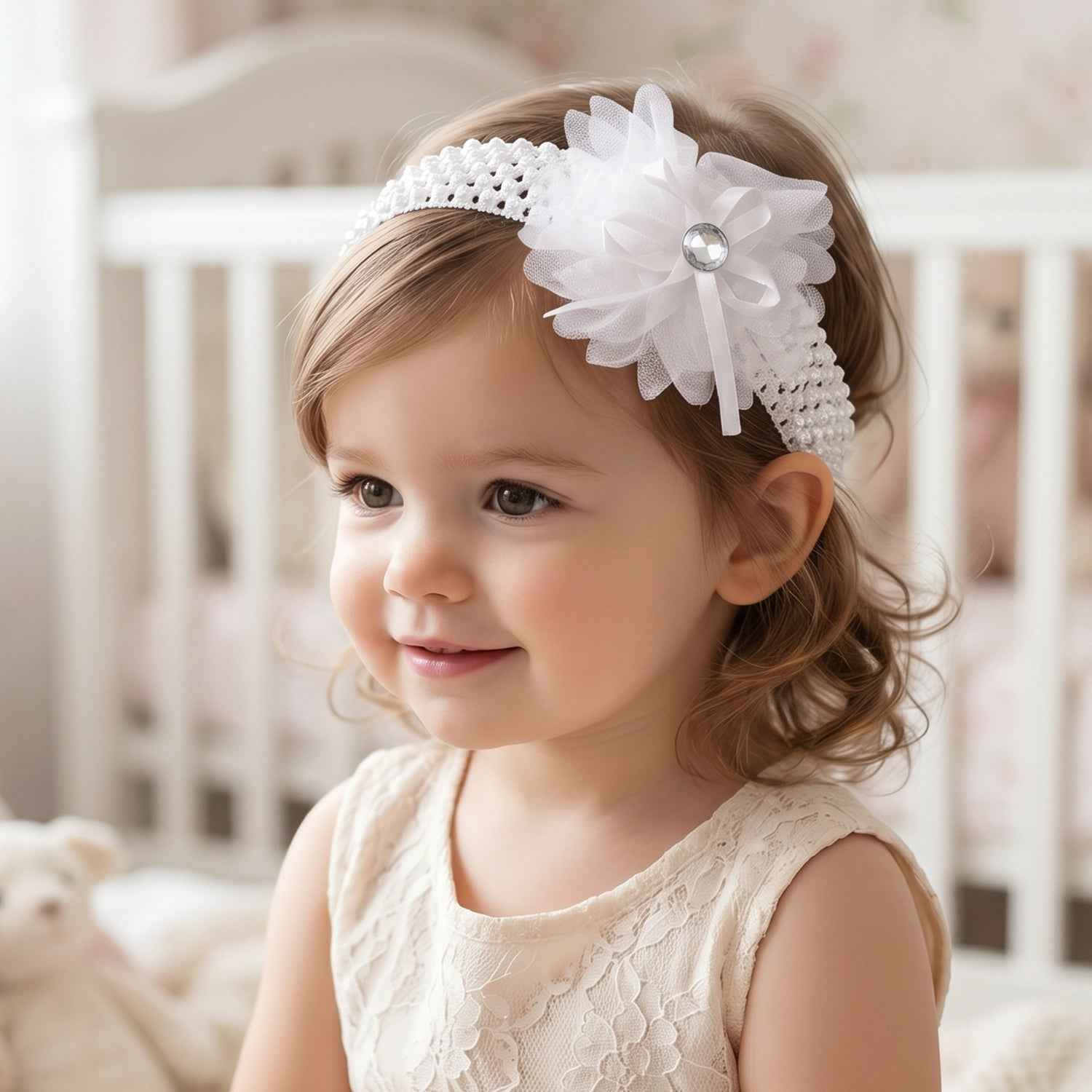 Soft Elastic Baby Hair Headband Ð Stylish Floral Lace Design