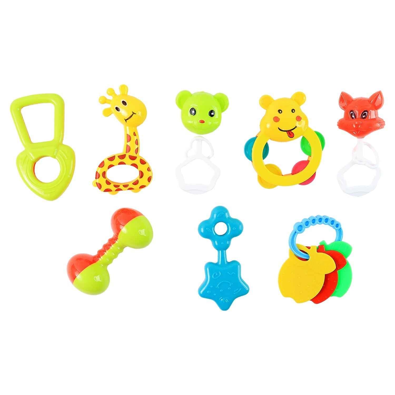 Baby Rattle Set – 8 Pieces of Safe Colorful Toys