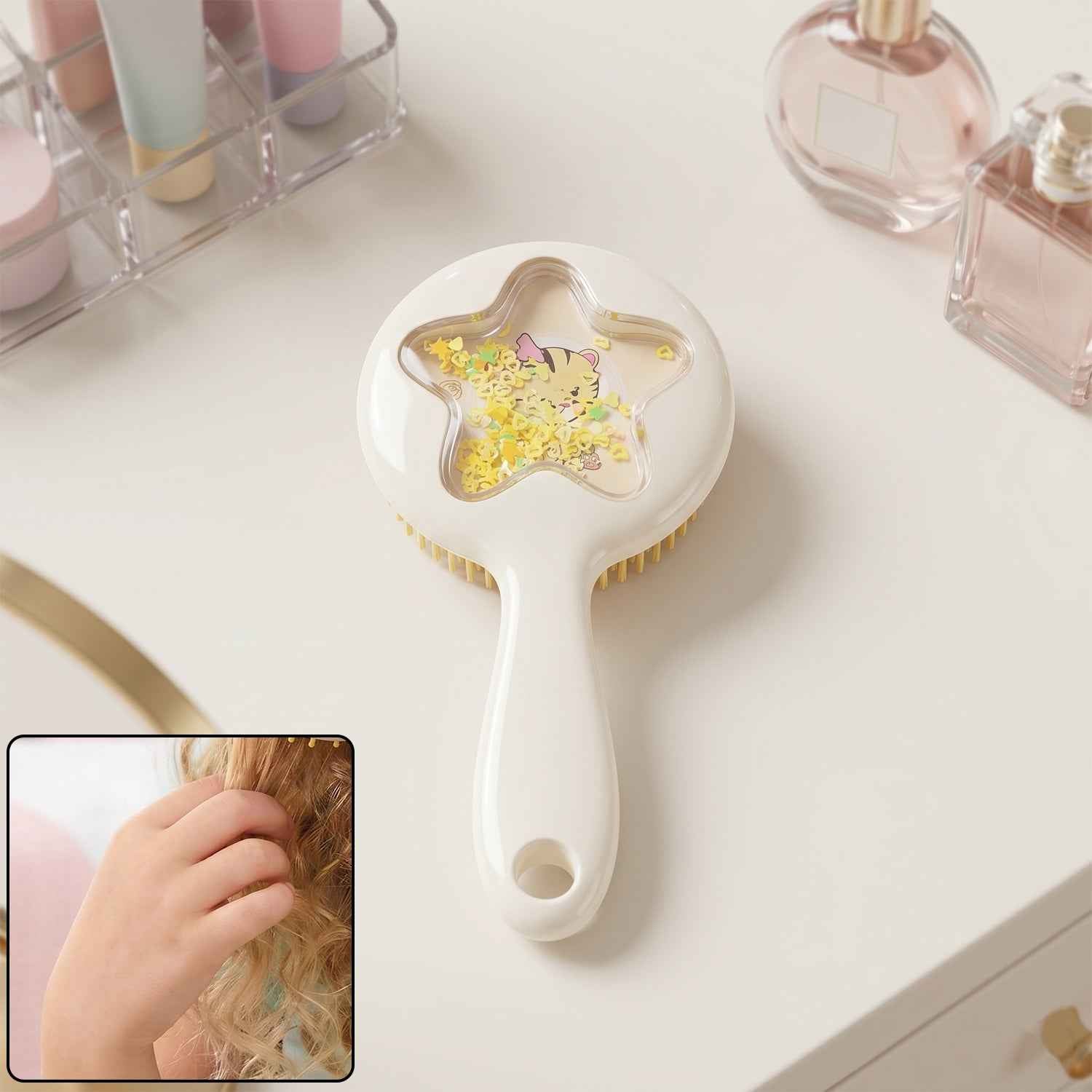 Kids Hair Comb Ð Soft Bristles with Cute Star Design for Gentle Detangling