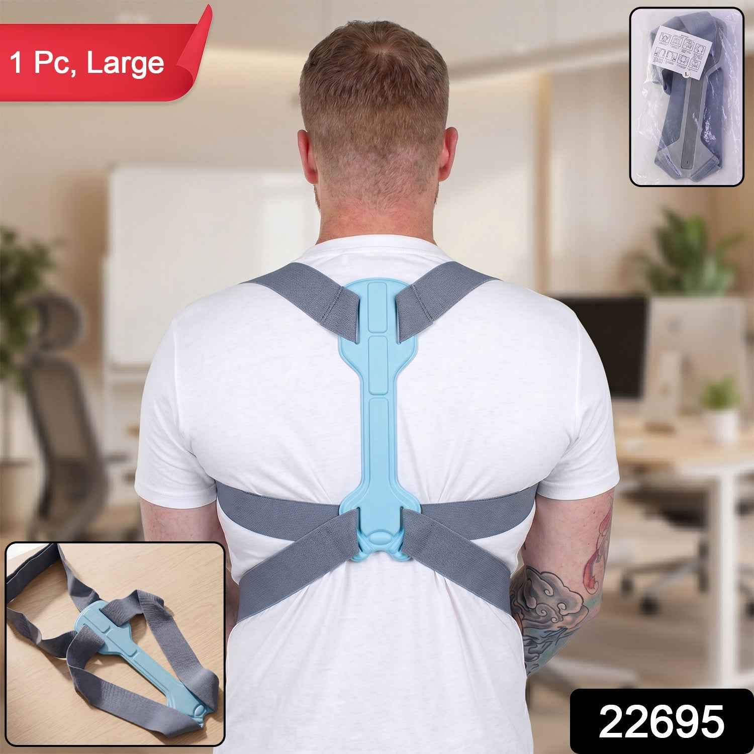 Posture Support Belt Ð Adjustable Upper Back & Shoulder Brace for Correct Alignment