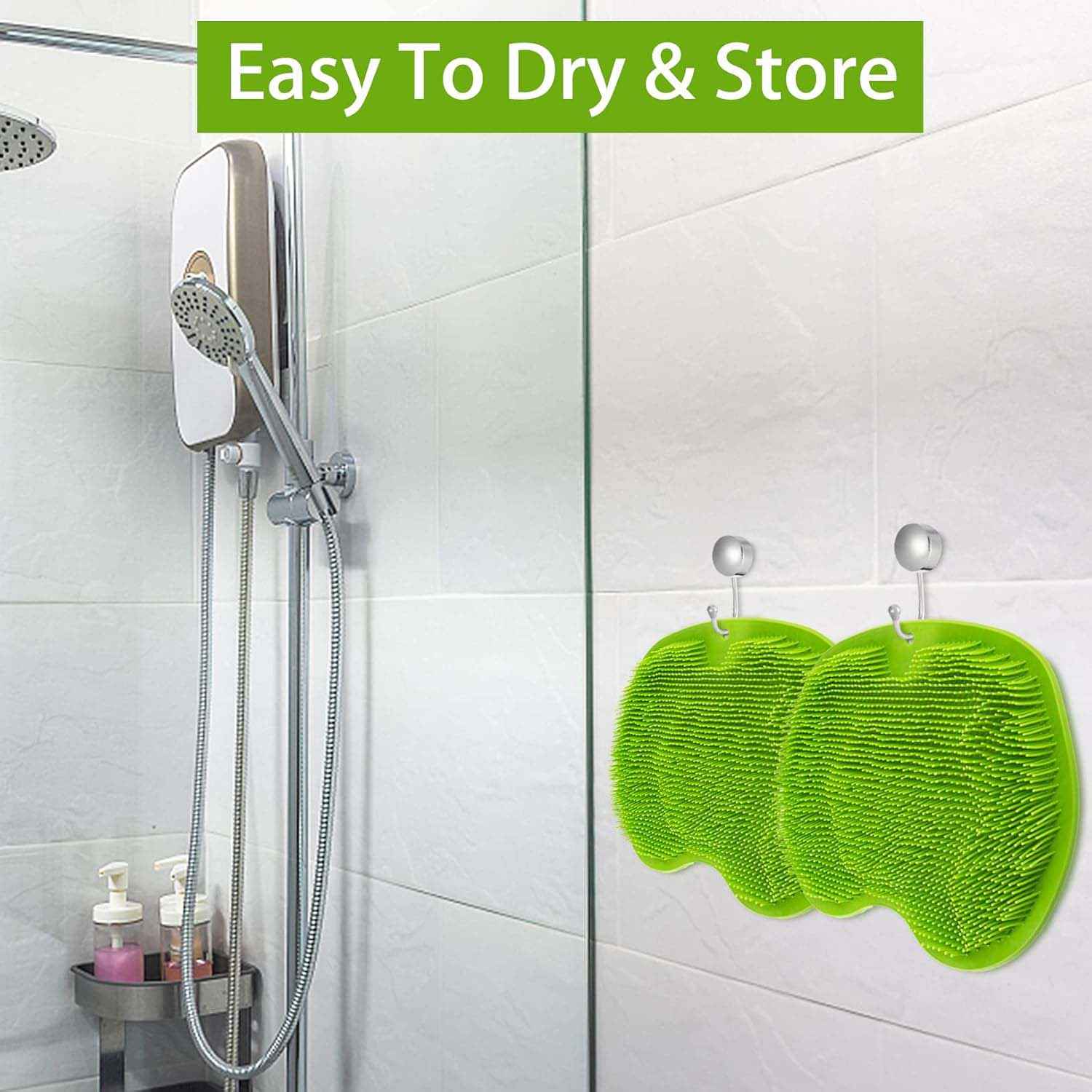 Green Silicone Bath Massage Cushion – Suction Cup Foot Scrubber