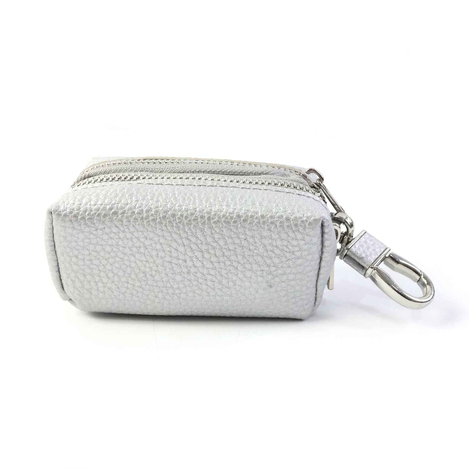 Compact Zipper Key Pouch – Secure Mini Coin Purse with Metal Clip