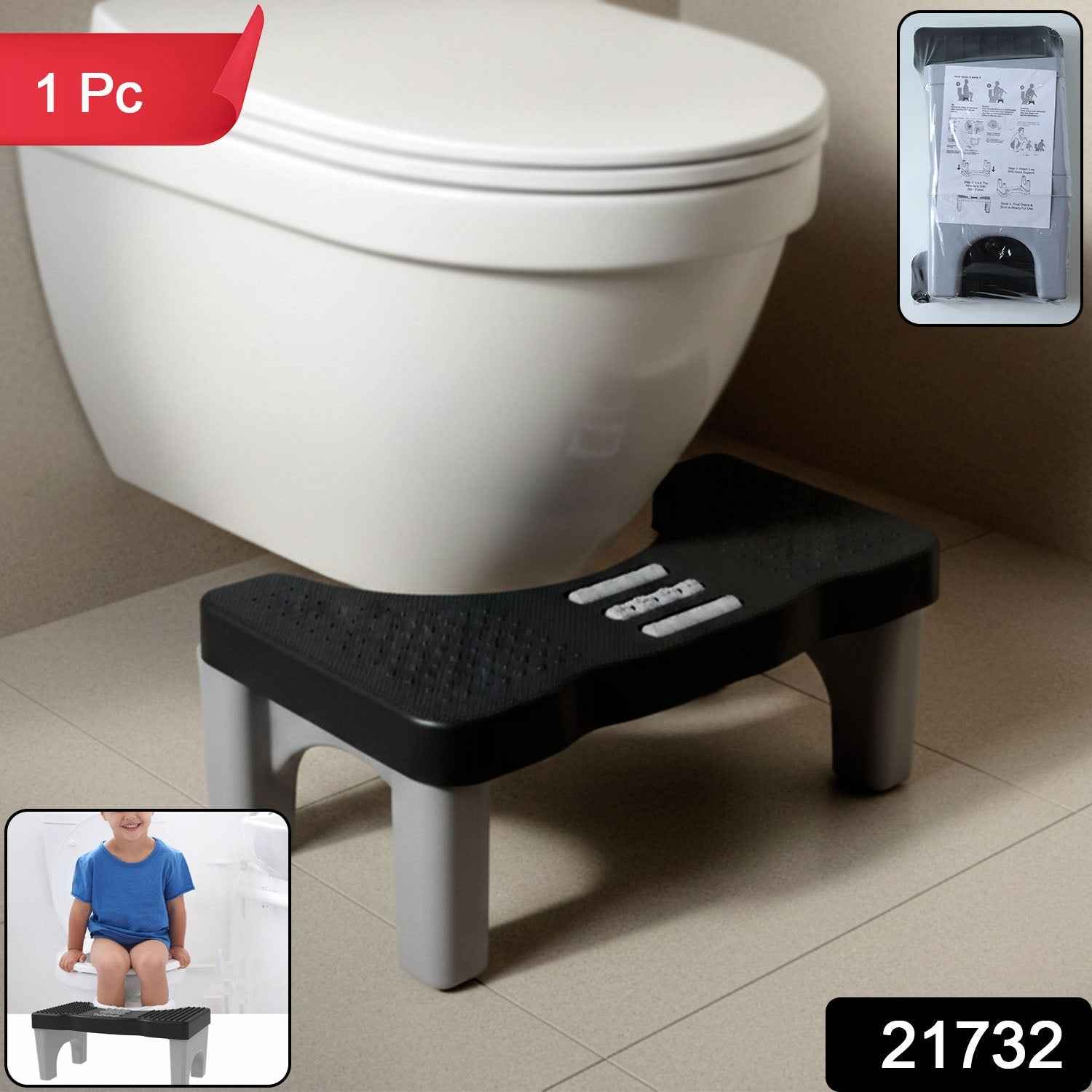 Portable Toilet Potty Stool – Ergonomic Foot Rest for Comfort