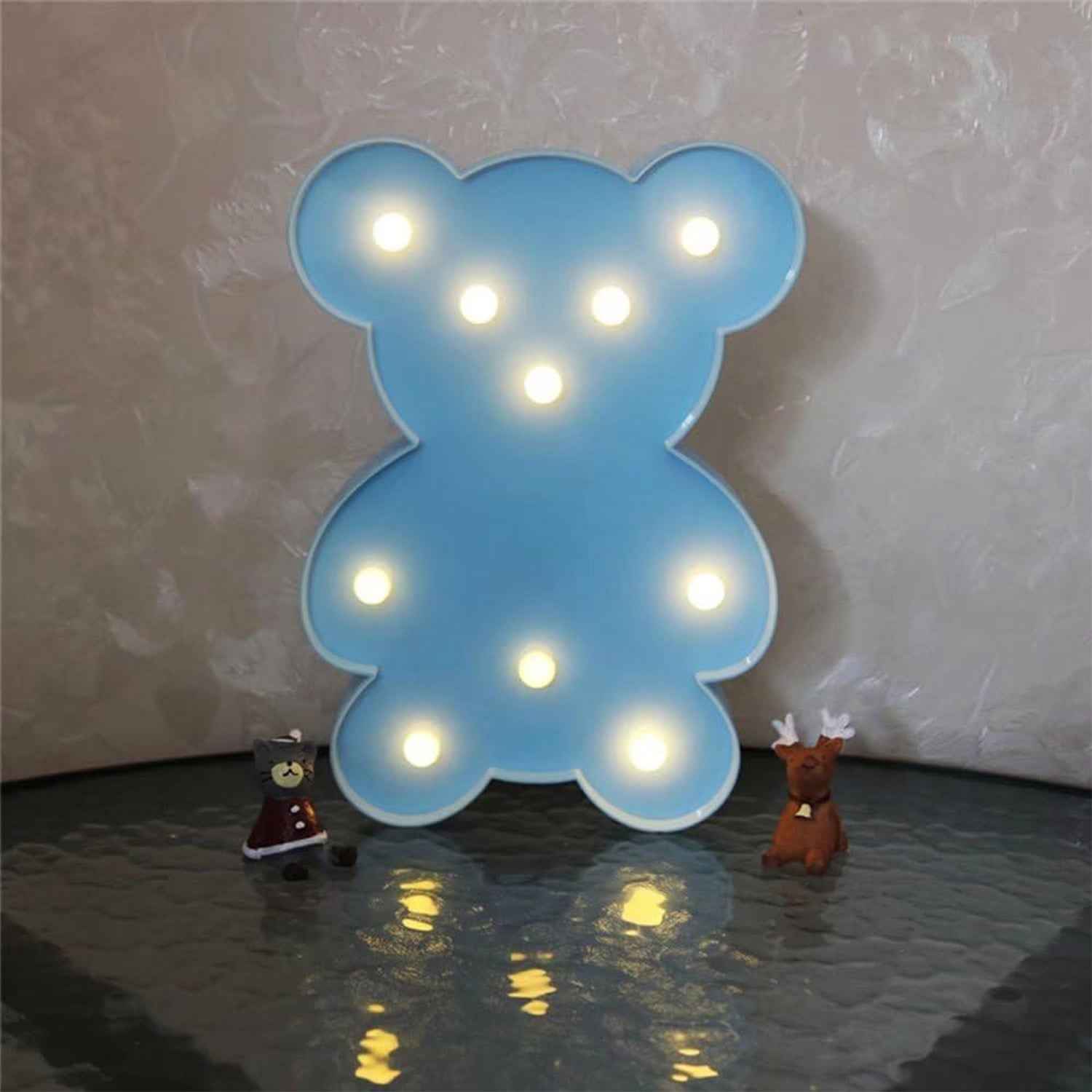Teddy Bear LED Night Light – Soft Glow Battery Operated Lamp