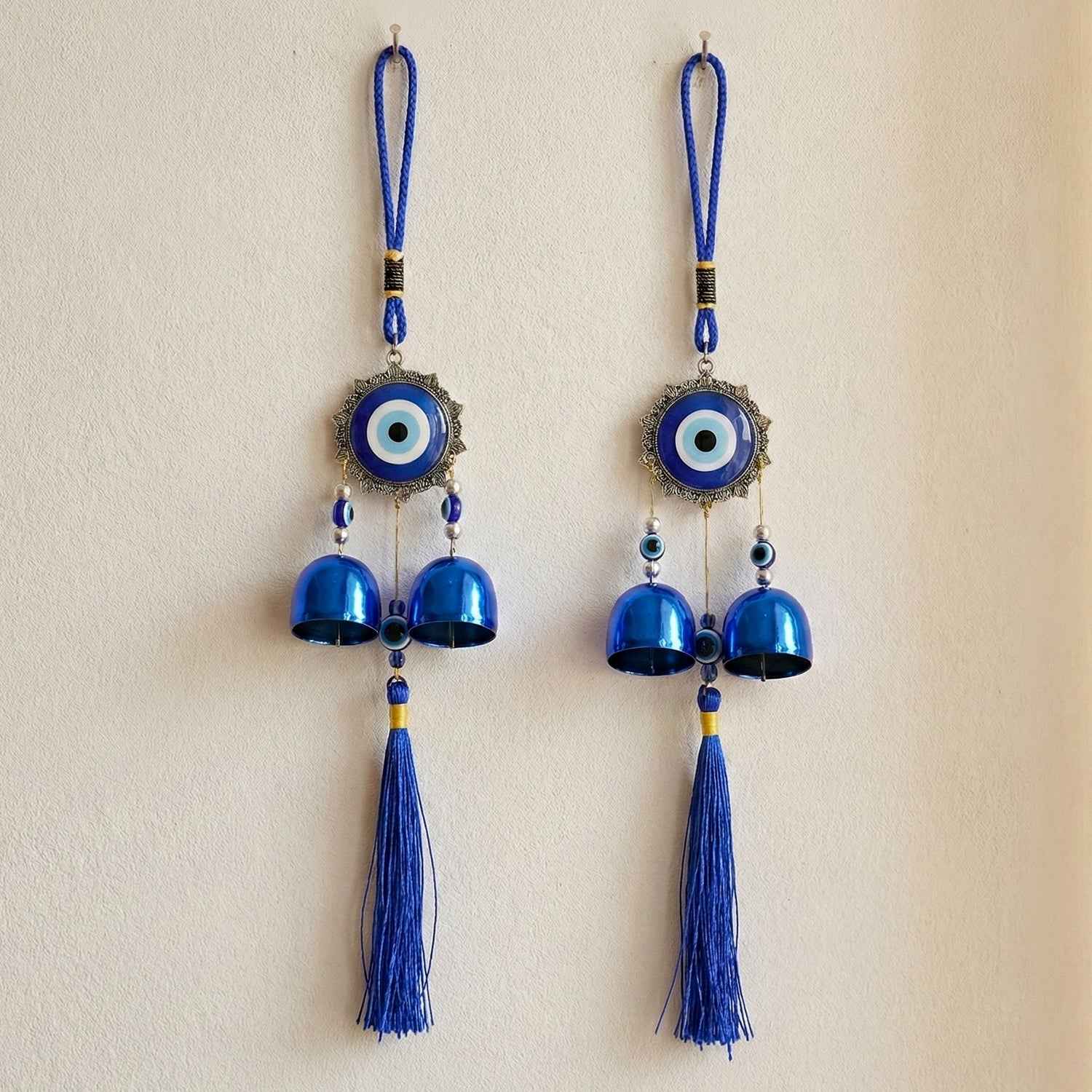 Evil Eye Hanging Wind Chime Set – Protective Home Decor Charm
