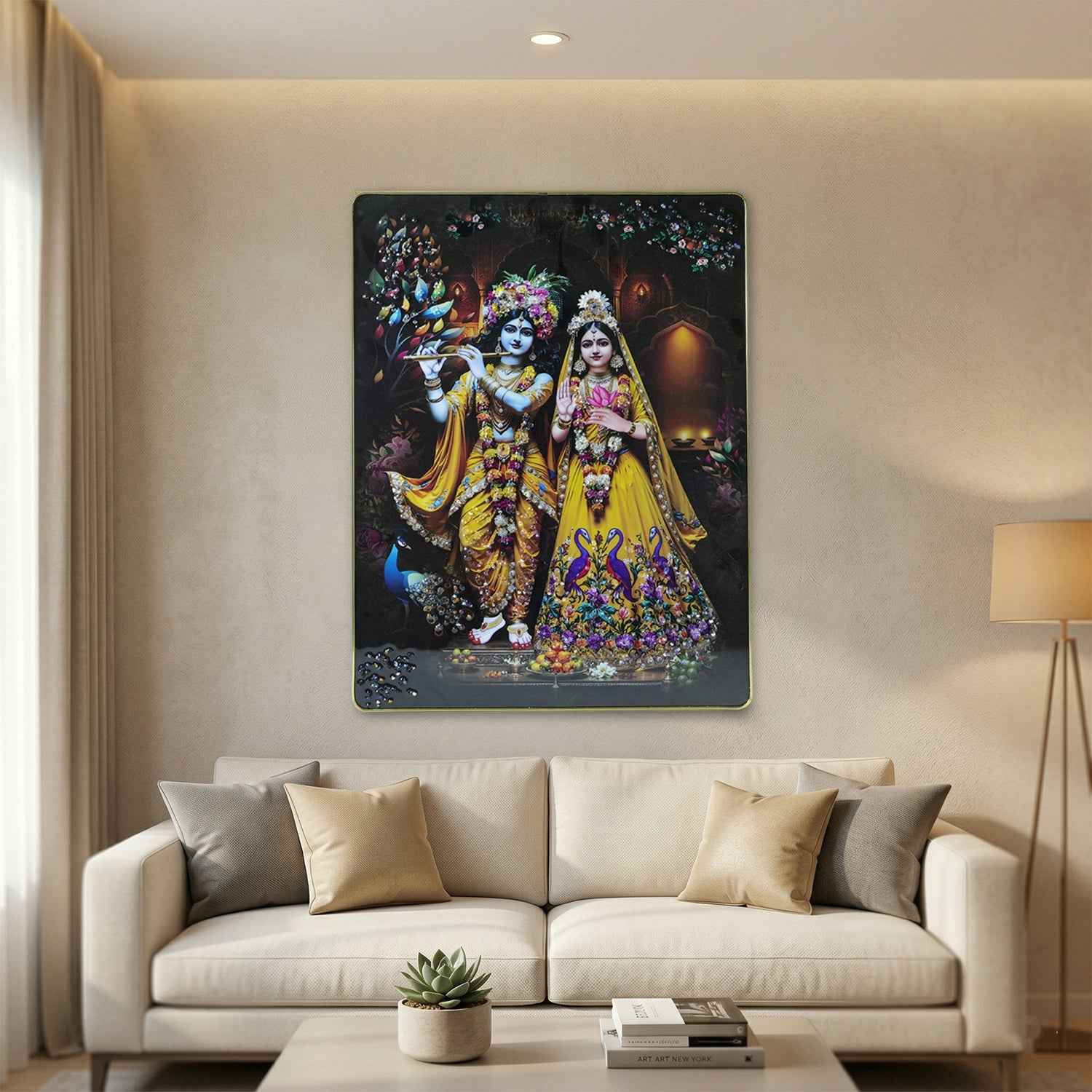Radha Krishna Wall Frame – Divine Home Decor for Spiritual Spaces