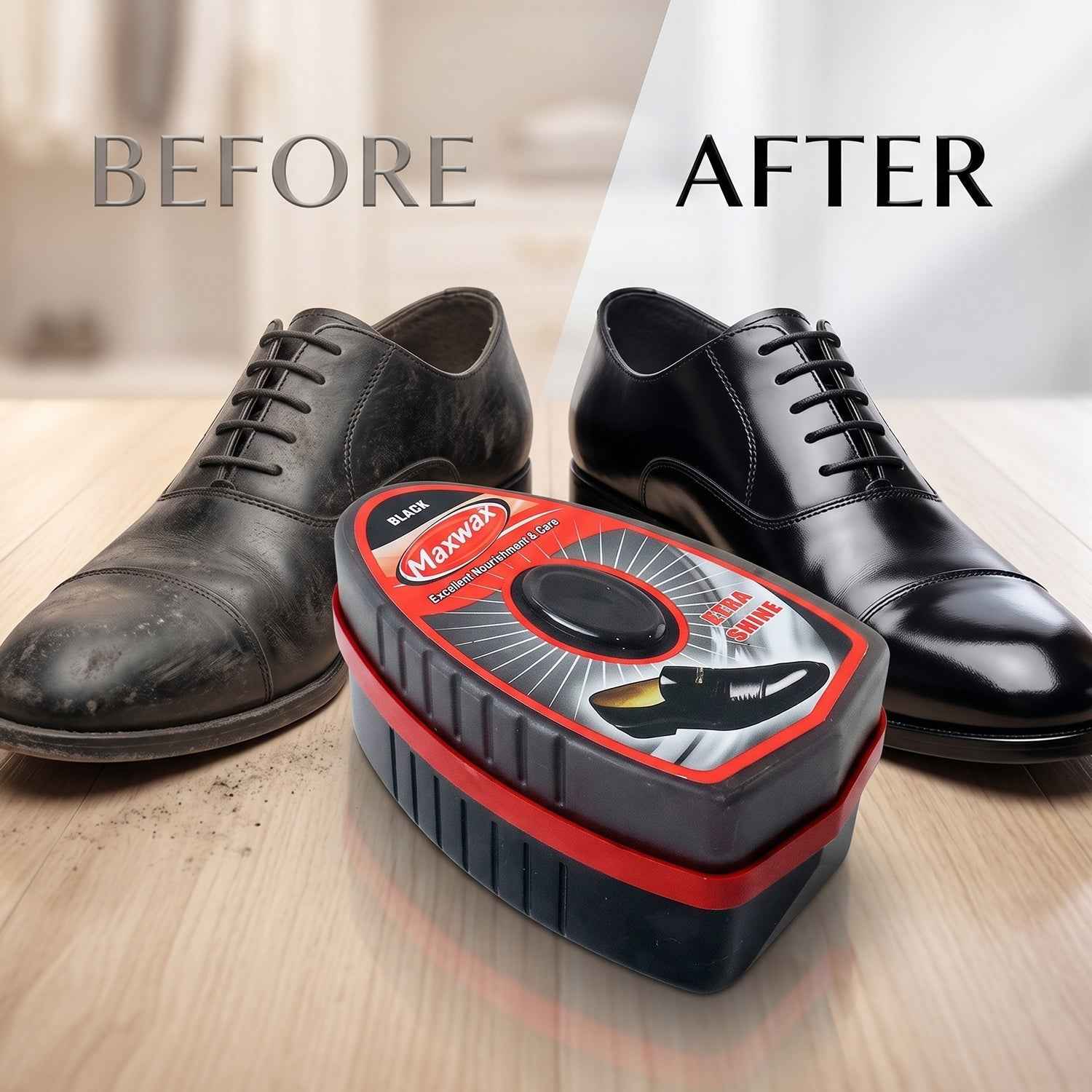 Black Shoe Shiner Ð Instant Gloss & Easy Portable Care
