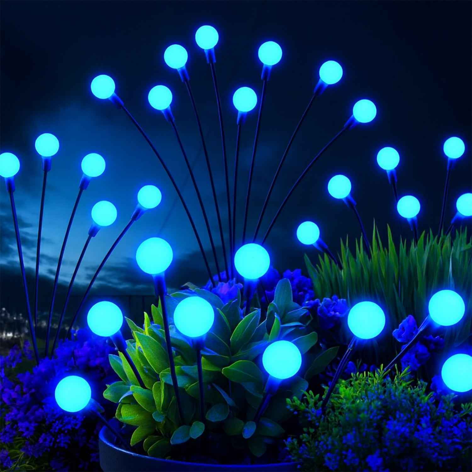 Solar LED Fiber Optic Garden Light – Waterproof Outdoor Decor
