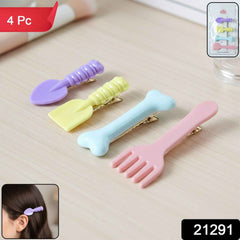 Cartoon Food Hair Clips Set – Cute & Durable Kids Hair Accessories