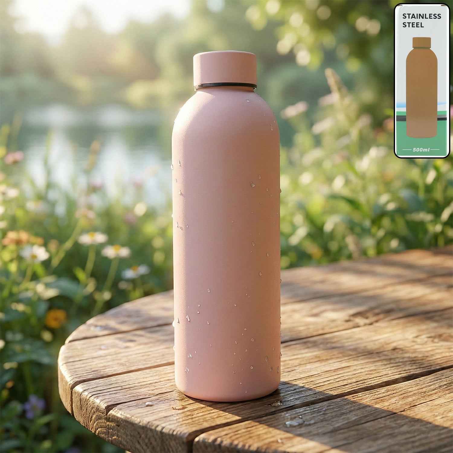 Insulated Stainless Steel Water Bottle – Keeps Drinks Hot & Cold
