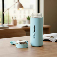 Glass Water Bottle – 400 ML Leak Proof Reusable Design
