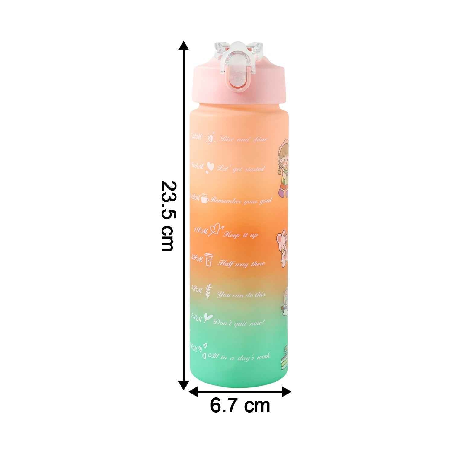 Motivational Gradient Water Bottle – 900ml Leakproof Hydration