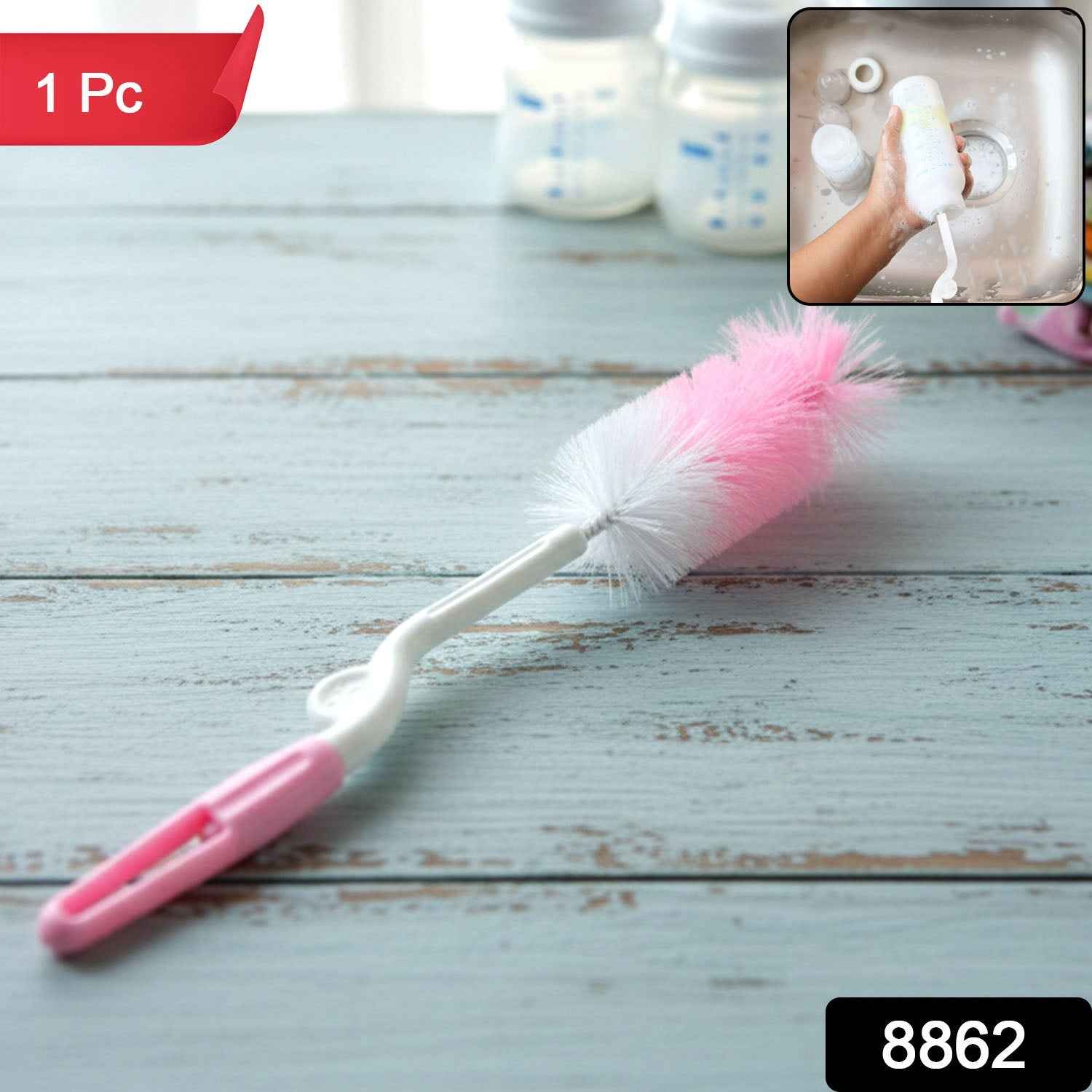 Bottle Cleaning Brush – 360° Rotary Handle for Thorough Cleaning