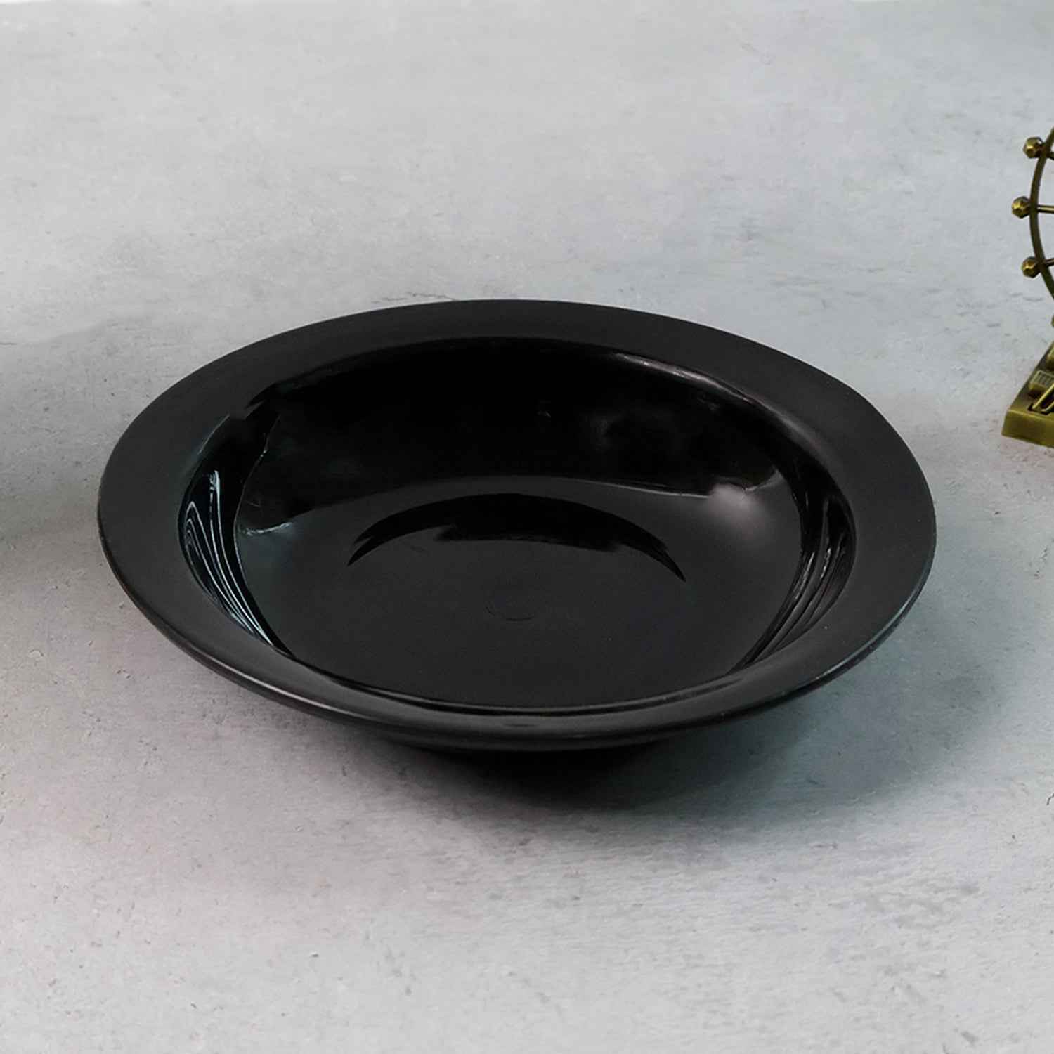 Deep Black Curry & Soup Serving Bowl – Durable & Elegant
