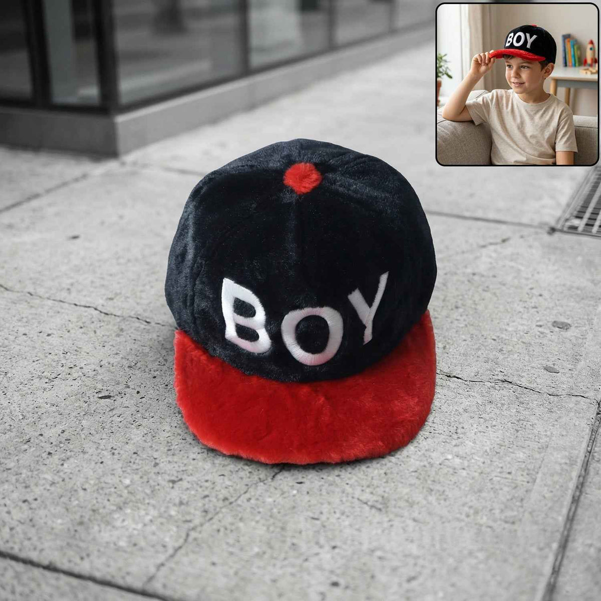 Trendy Boys Printed Fashion Cap – Soft, Stylish Casual Hat