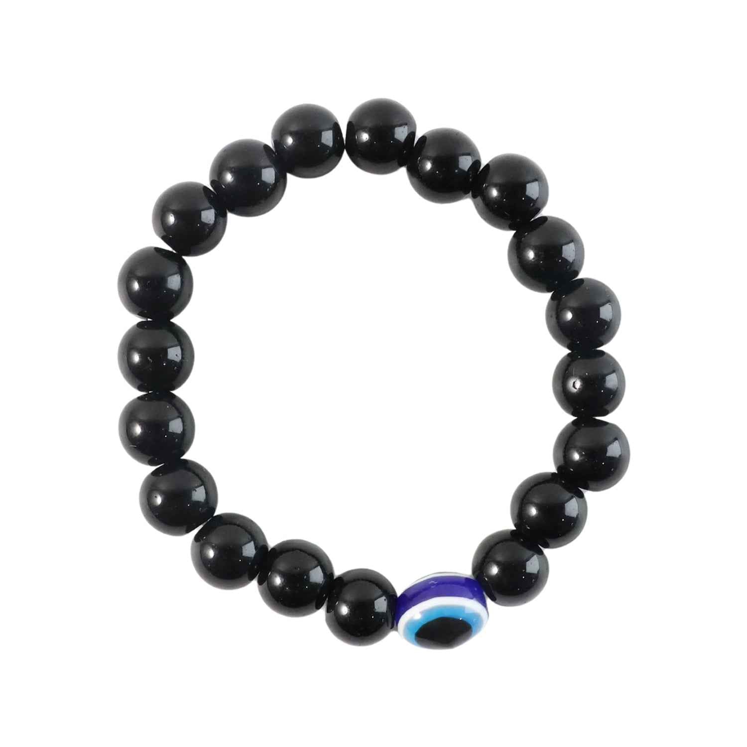 Crystal Beaded Stretch Bracelet – Elegant Dual-Tone Design