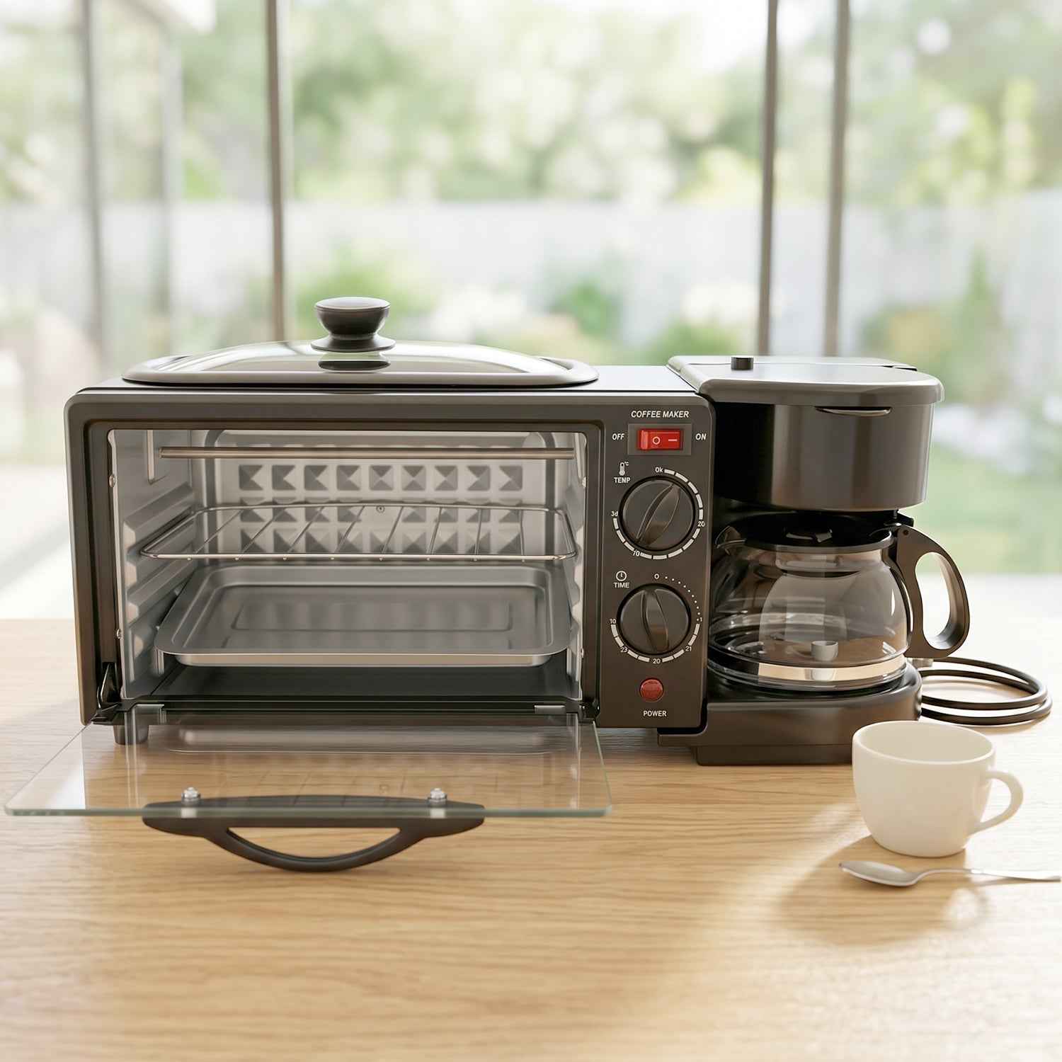 Suta 3 in 1 Breakfast Maker – Compact Kitchen Multi-Functional Appliance