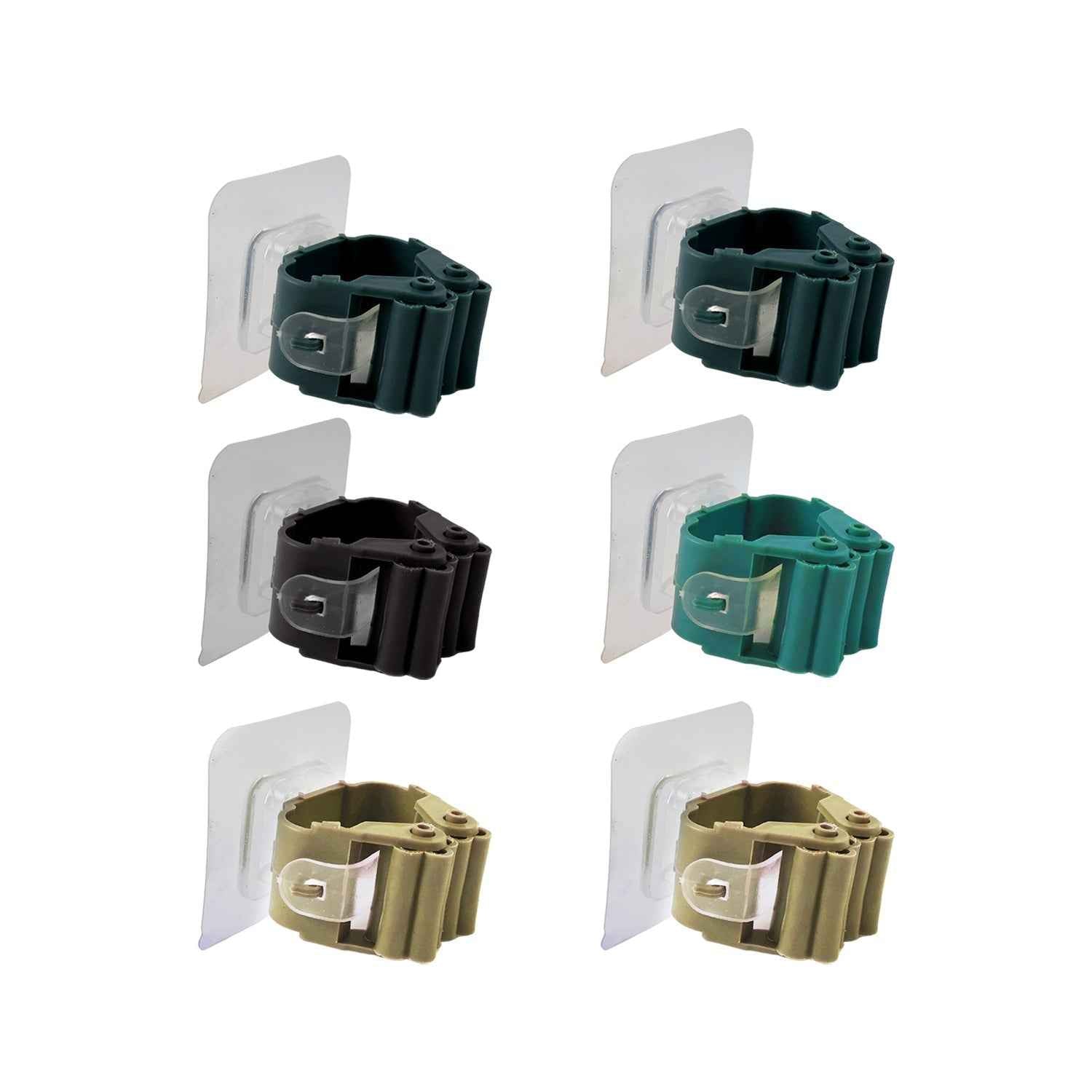 Mop & Broom Holder Clips – Strong Self-Adhesive Grip Set