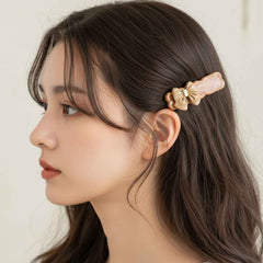 Bow Hair Clips – Elegant Solid-Tone Snap Accessory Set