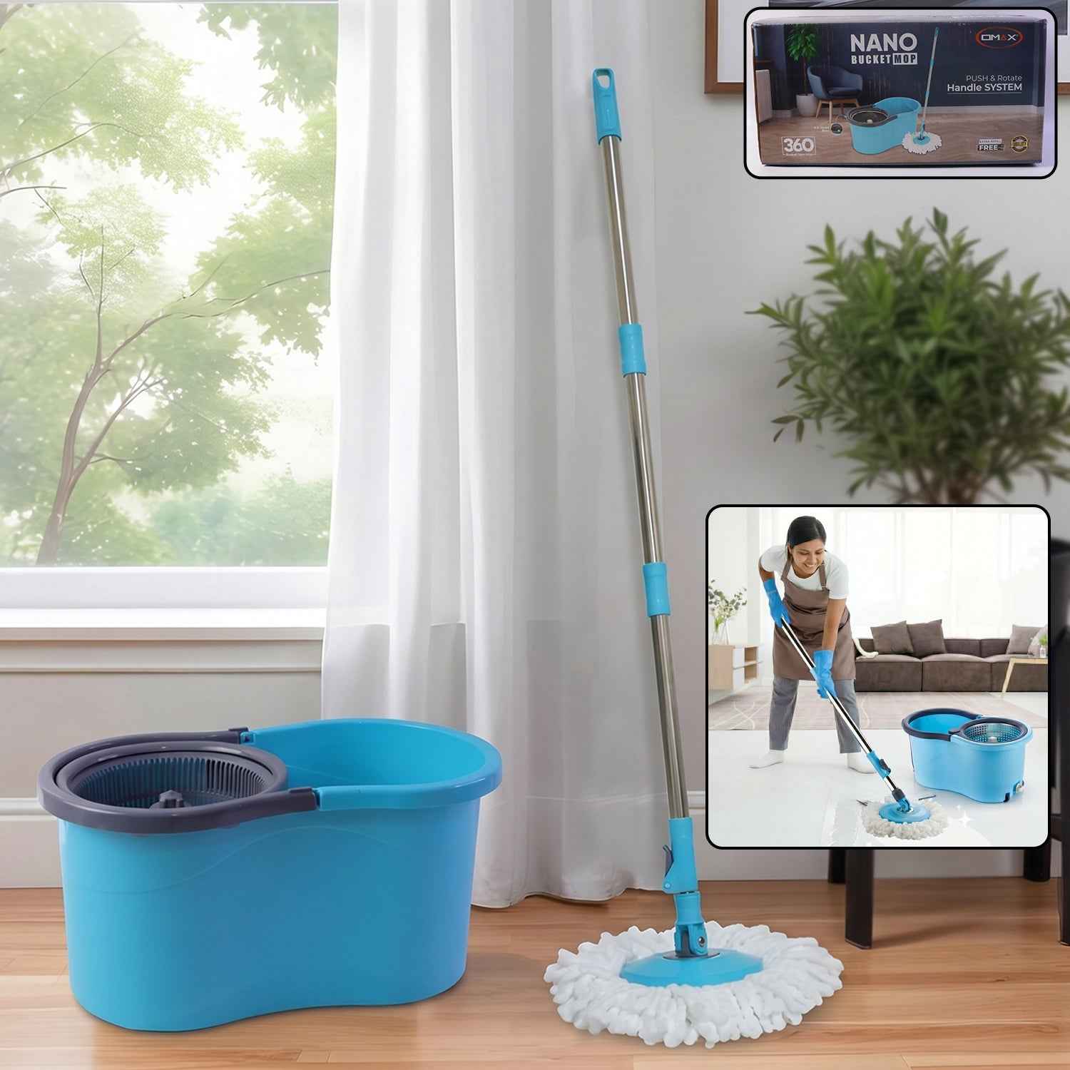 360 Degree Spin Mop Ð Effortless Floor Cleaning with Adjustable Handle