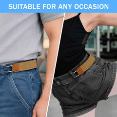 Buckle Less Elastic Belt Invisible Stretch Waist Belt No Bulge Lazy (1 Pc)