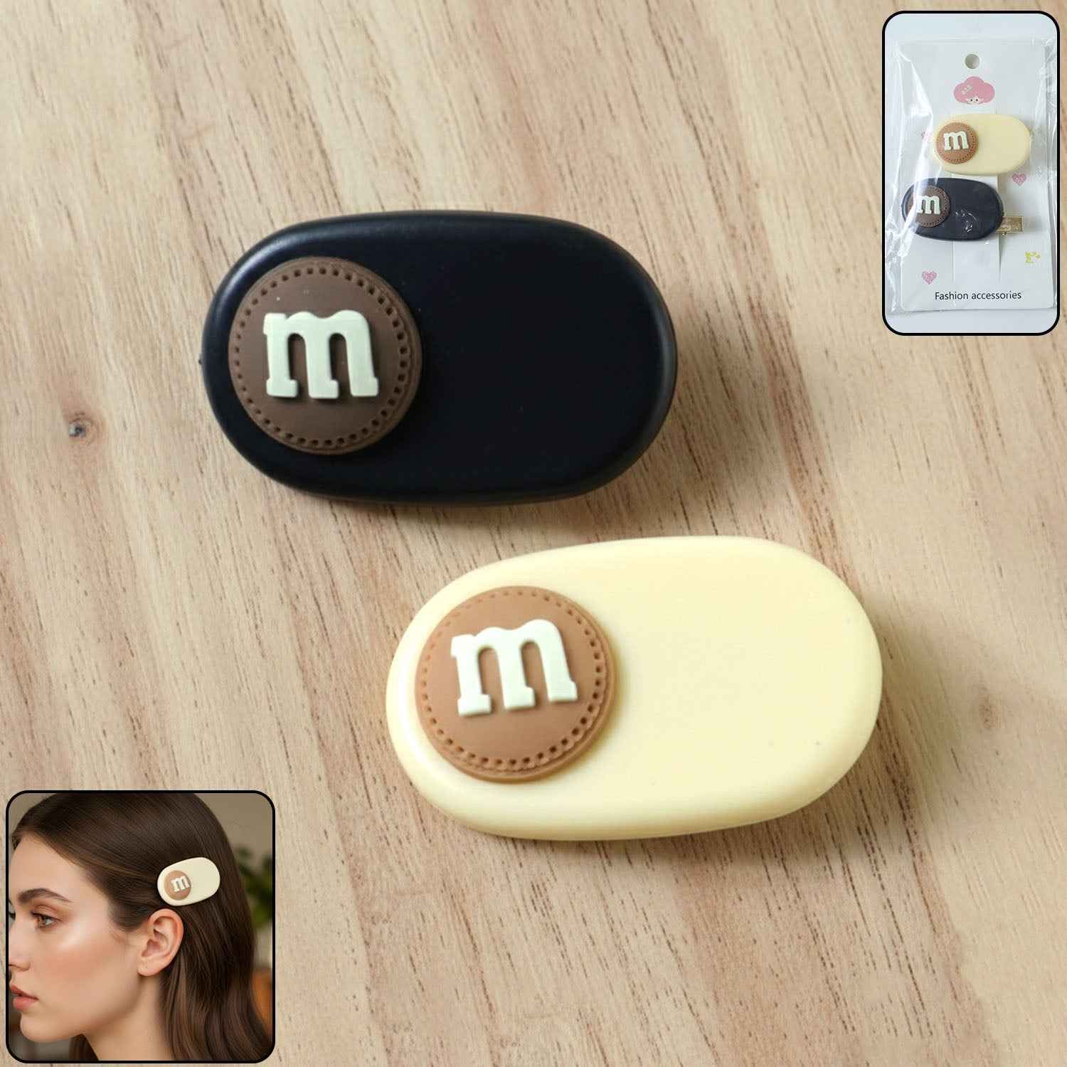 Alphabet Letter Hair Clips – Lightweight Decorative Set of 2