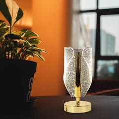Crystal Table Lamp – Luxury LED with USB Charging