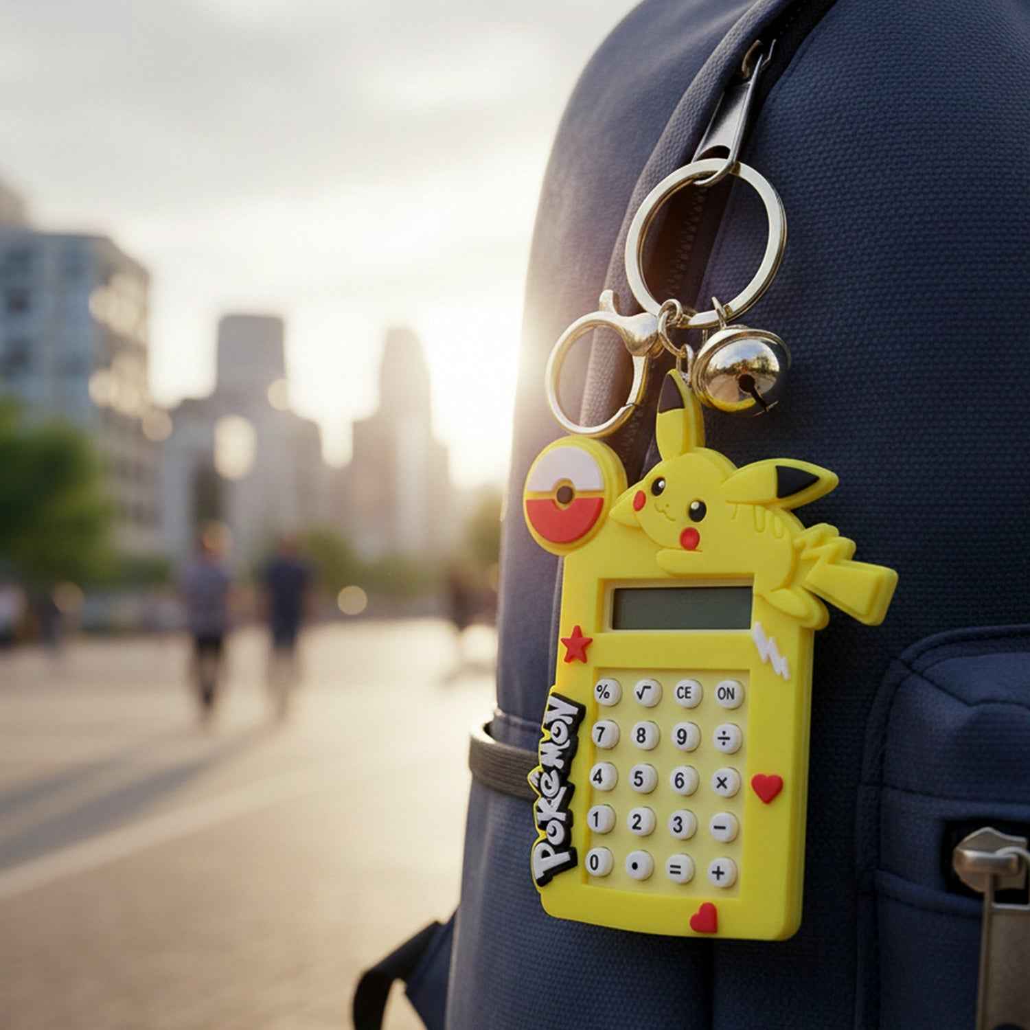 Calculator Keychain – Cute Yellow Cartoon Mini Digital Calculator