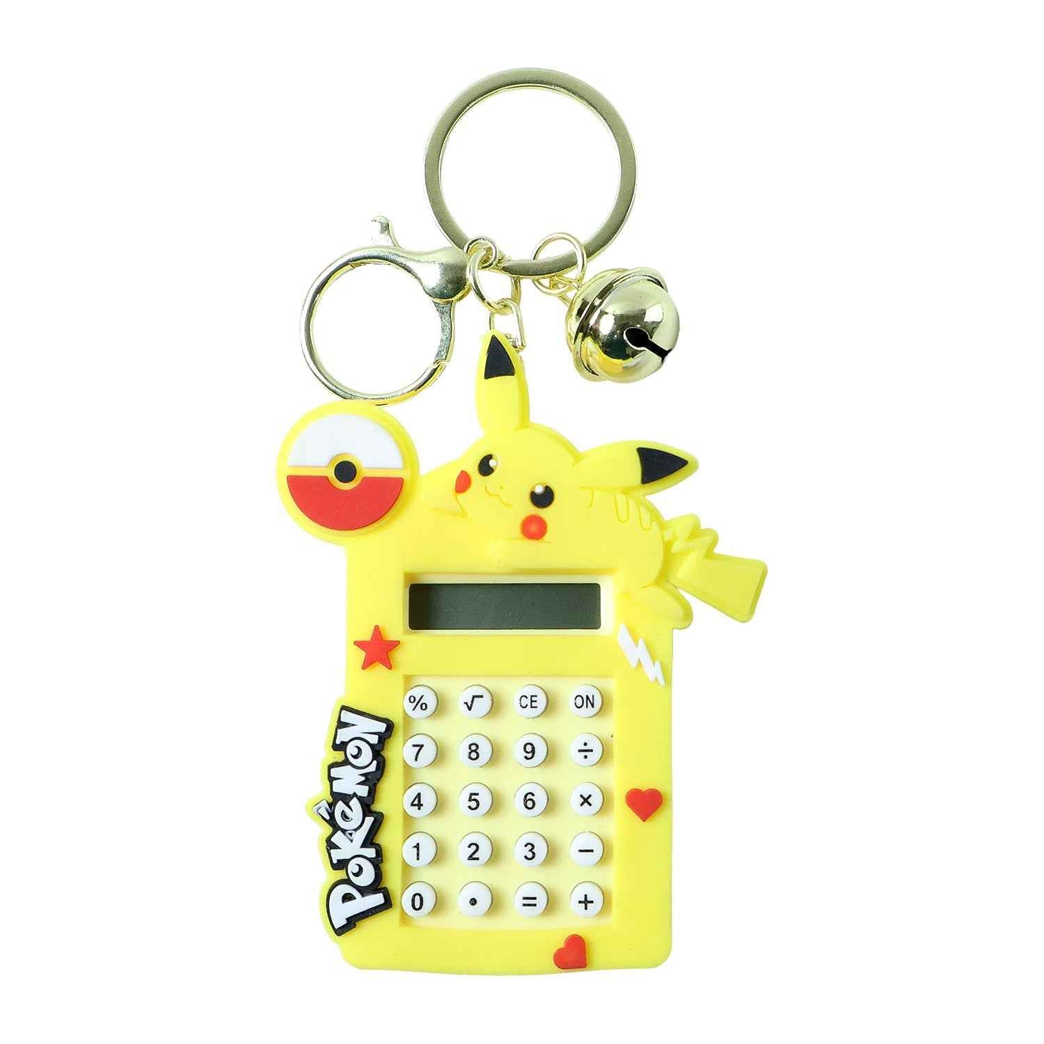 Calculator Keychain – Cute Yellow Cartoon Mini Digital Calculator